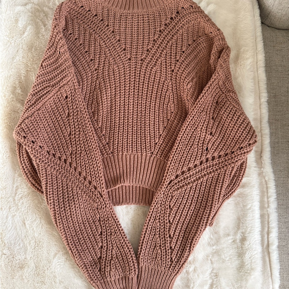 Cozy Knit Women's Sweater - beige/pinkish
